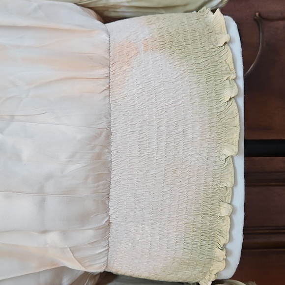 Mystree Sweet Spirit Tie Dye Boho Peasant Top | Size M | Olive & Coral - Picture 7 of 14